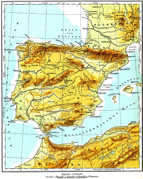 Physical Map Of Europe Iberian Peninsula Map Of World