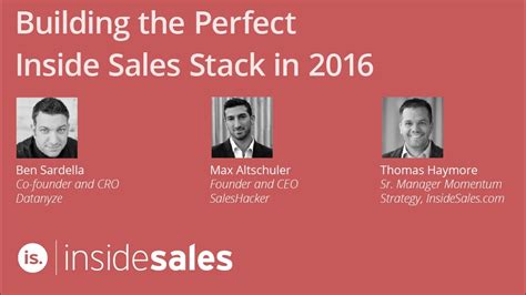Building The Perfect Inside Sales Stack Youtube