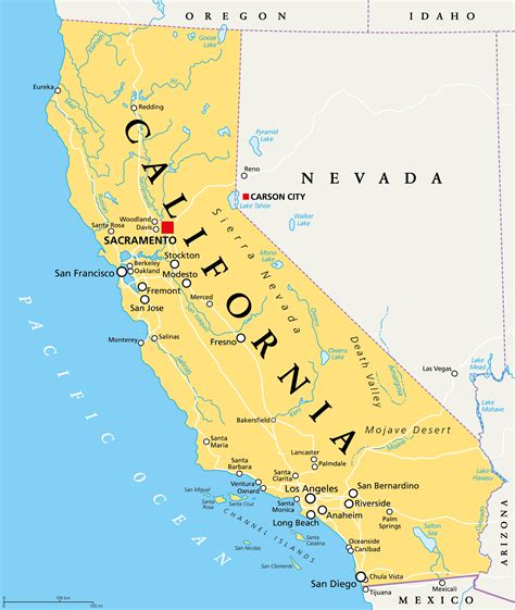 What States Border California Worldatlas