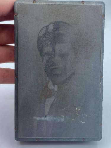 Antique Pair Of Copper Portrait Negative Printing Photo Plate