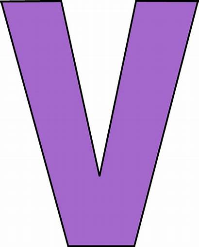Letter Purple Clip Clipart Capital Letterv Alphabet