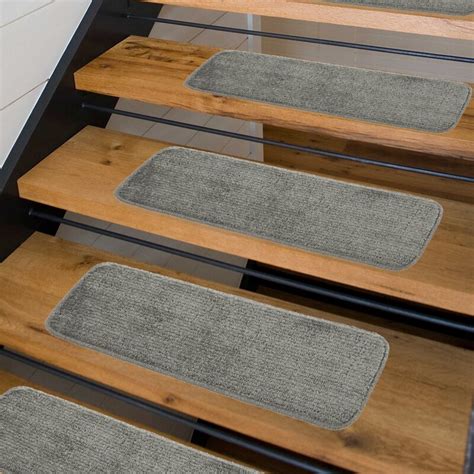 Read customer reviews and common questions and answers for winston porter part #: sweet home stores Luxury Gray Stair Treads & Reviews | Wayfair