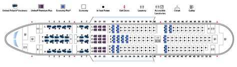 United Airlines Boeing 787 10 Dreamliner Seat Map