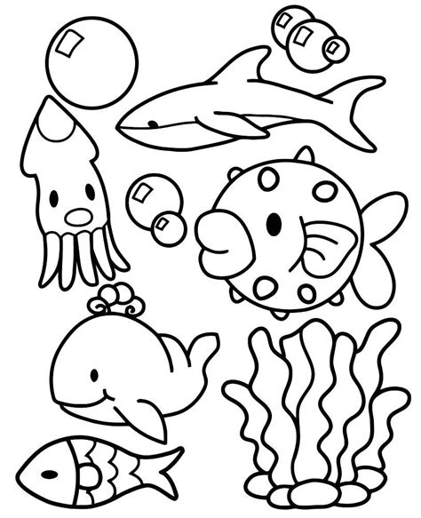 Dibujos De Animales Marinos Para Colorear E Imprimir Dibujos Para
