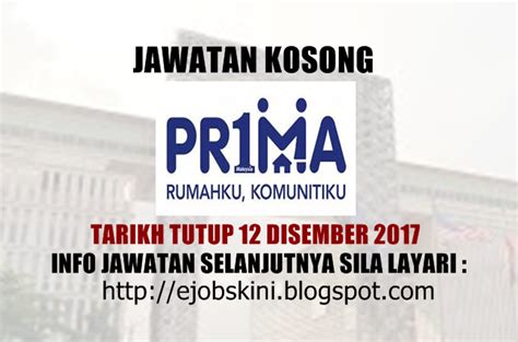 Kerja kosong terkini di sabah 2017 sandakan turf club (stc) pengawal keselamatan syarat : Jawatan Kosong Perbadanan Pr1ma Malaysia - 12 Disember 2017