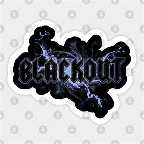 Heavy Metal Blackout Blackout Sticker Teepublic