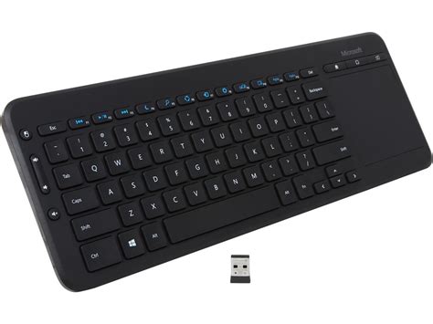 Microsoft Wireless All In One Media Keyboard N9z 00001 Black Neweggca