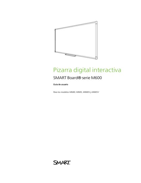 Smart Board M600 Series Interactive Whiteboard User`s Guide