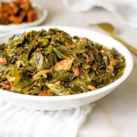 These soul food style collard greens are packed with flavor, accented with bacon for an extra savory touch. Soul Food Collard Greens Recipe | Yummly | Recipe | Greens ...