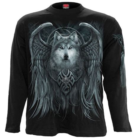 Wolf Spirit Longsleeve T Shirt Black Wolf Spirit Spirit Hoodie