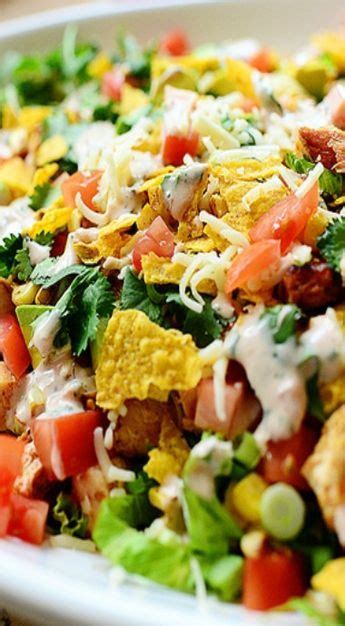 Slice off the kernels with a sharp knife and set aside. Chicken Taco Salad | Recipe | Chicken taco salad, Food ...