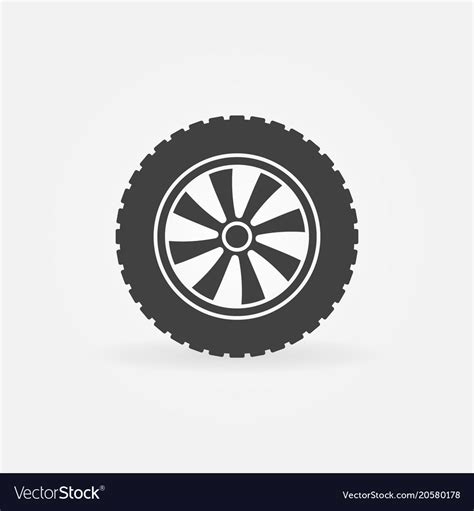 Car wheel icon or logo Royalty Free Vector Image