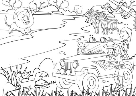 You could also print the image. Jungle safari coloring pages download and print for free