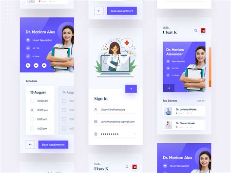 doctor appointment app ui design uplabs