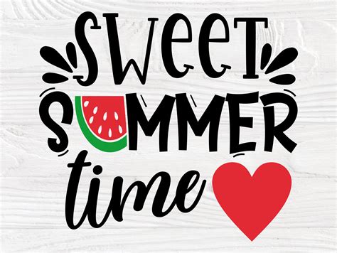 Sweet Summertime Svg Watermelon Svg Summer Quotes Svg