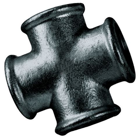 1 Bsp Malleable Iron Pipe Fittings Black Iron Finish Threaded Tube