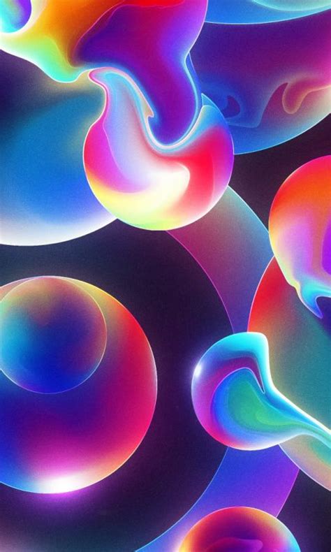 Gradient Liquid Bubbles Colorful Abstract Wallpaper Abstract