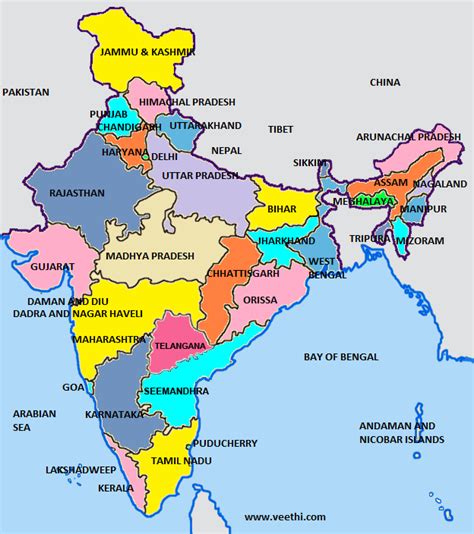 Vi Importance Of States In ‪india‬ Union Territory India Map India