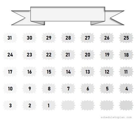 Free Printable Countdown Calendar Template Customize Online How To