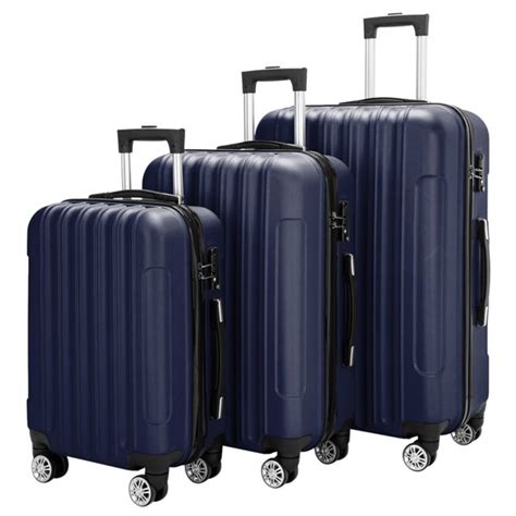3 Piece Luggage Sets For Long Trip Segmart Lightweight Hardshell