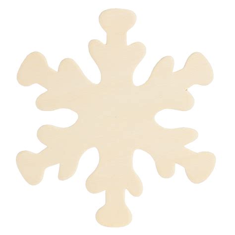 Unfinished Wood Snowflake Cutout Snow Snowflakes Glitter