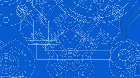 When an engine is blueprinted, it is usually balanced as well. Engine Blueprint Loop Blue by borneostudios | VideoHive