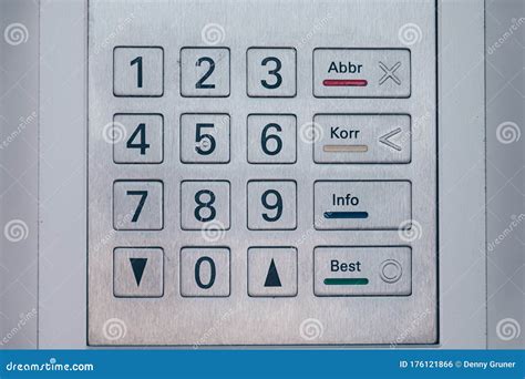A Number Field Of An Atm Machine Stock Photo Image Of Computer
