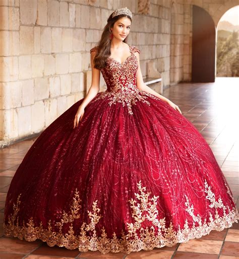 Princesa By Ariana Vara Pr21964 Quinceanera Dress In 2021 Red