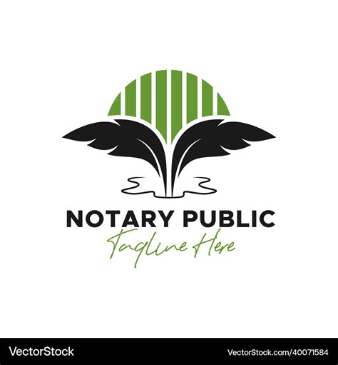 Notary Service Inspiration Logo Royalty Free Vector Image