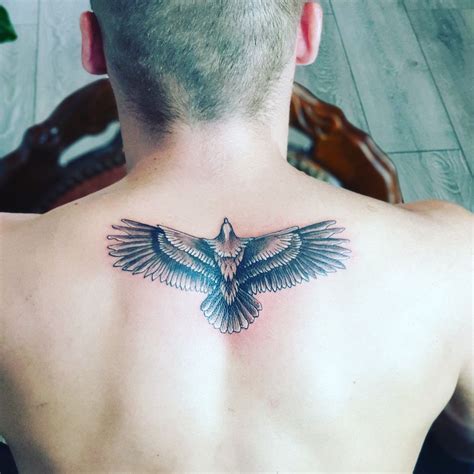 Flying Eagle Back Tattoo Tatuagem Tatuagens Modernas Tatuagens