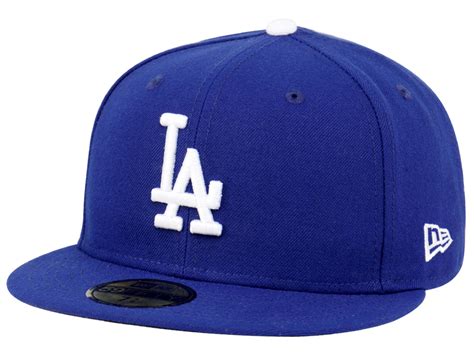 Los Angeles Dodgers Mlb Ac Perf Blue 59fifty Cap Essential New Era