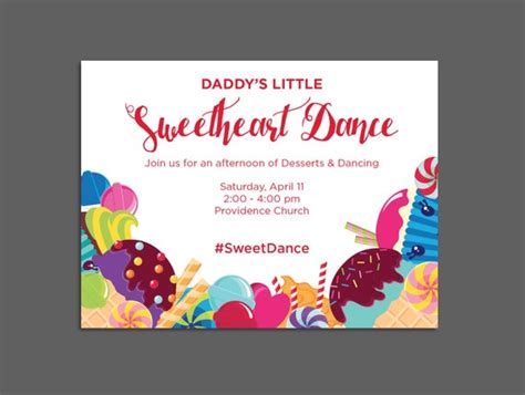 Daddy Daughter Dance Candy Invitation Sweet Dance Sweetheart Invitation Sweetheart Dance