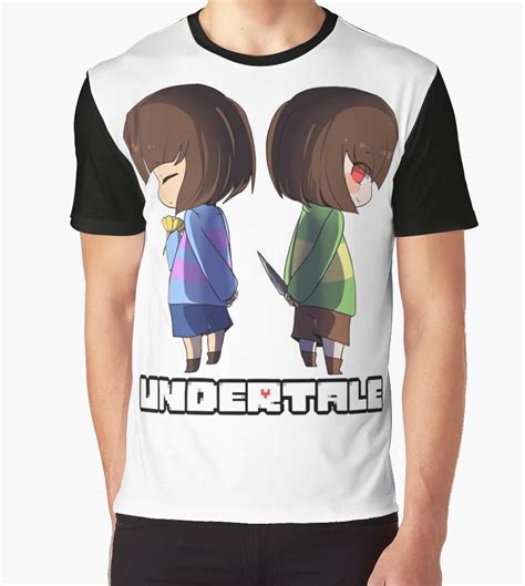 Undertale Chara And Frisk Graphic T Shirts By Coolguyenzo Redbubble