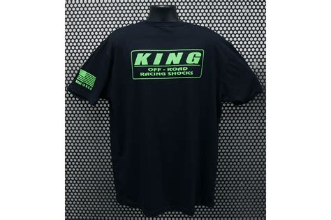 King Shocks Black Cvc Crew Tee W Neon Green King Shocks