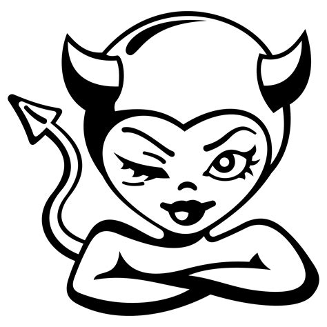 Devil Girl Vector Clipart Image Free Stock Photo Public Domain