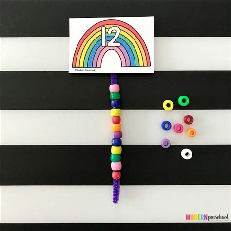 Rainbow Counting Beads Activity Kindergarten Circle Time Fun