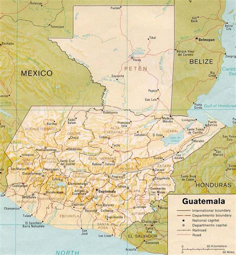 Guatemala Map And Guatemala Satellite Image