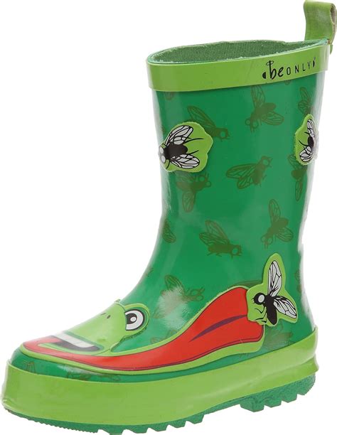 Be Only Unisex Childrens Frog Wellies Green 2 Uk Uk