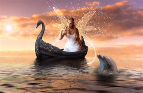 Golden Lake Water Fantasy Boat Fairy Hd Wallpaper Peakpx