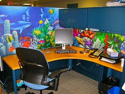 Cubicle Decor Theme Office Aquarium Professional Decoration