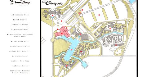 The Disneyland Paris Explorers Club Euro Disney Resort Map