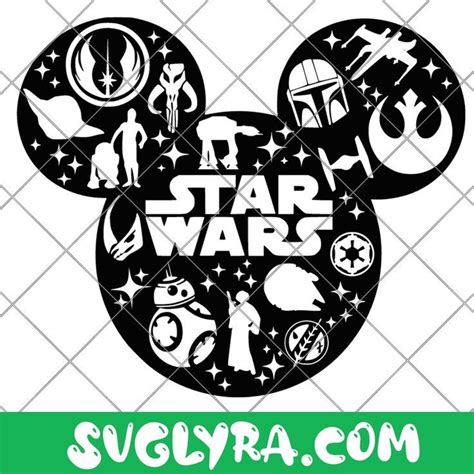 Star Wars Mouse Svg, Star Wars Svg, Disney Svg | Family disney trip