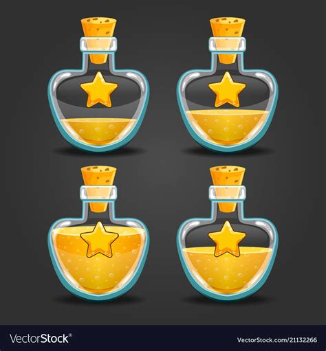Bottle Of Magic Elixir With Star Royalty Free Vector Image