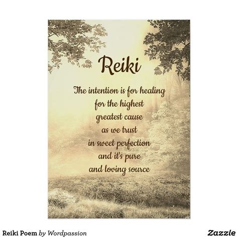 Reiki Poem Poster Zazzle Reiki Quotes Energy Healing Reiki Reiki