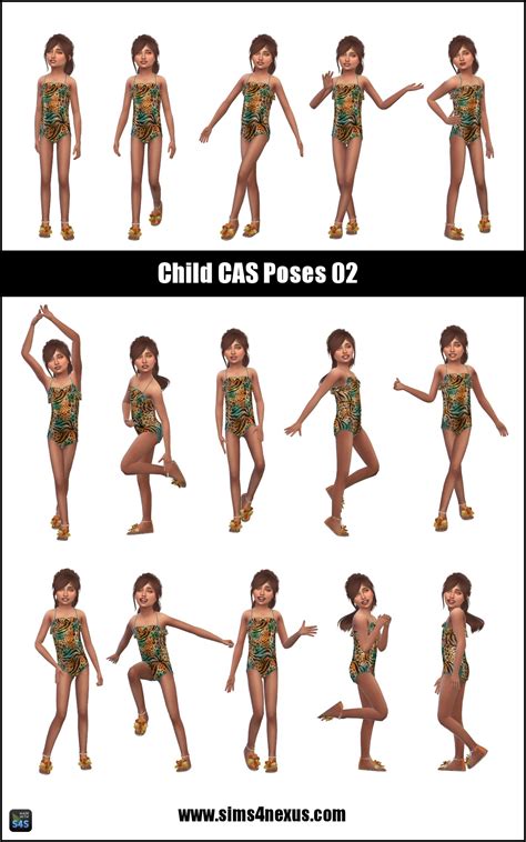 Child Cas Poses 02 Original Content Sims 4 Nexus