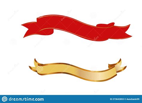 Set Of Banners With Ribbons On White Background Stock Image Image Of