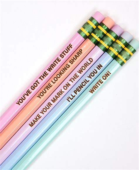 Pencil Set Pencil Puns Happiness Is Homemade