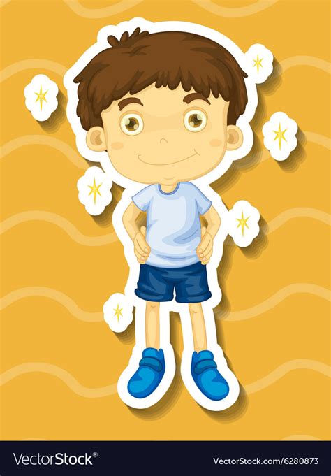 Little Boy In Clean Clothes Royalty Free Vector Image