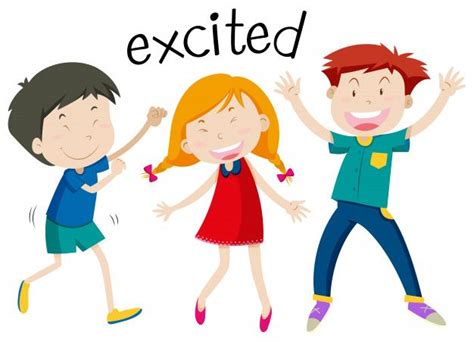 Free Vector English Vocabulary Of Excited English Vocabulary Emotions Prebabe Vocabulary
