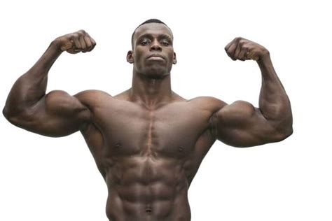Attractive Hunky Black Male Bodybuilder Posing Jay Harold